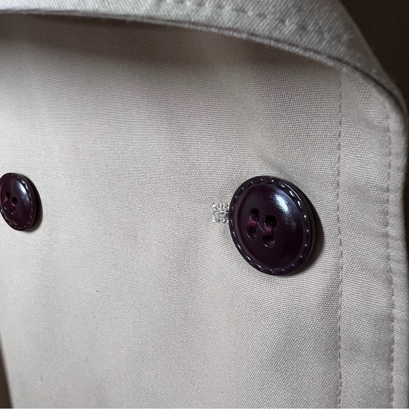 Etienne Aigner Vintage Womens Trench Coat Rain Jacket Double Breasted Belted 16 - Picture 8 of 16
